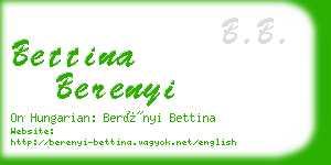 bettina berenyi business card